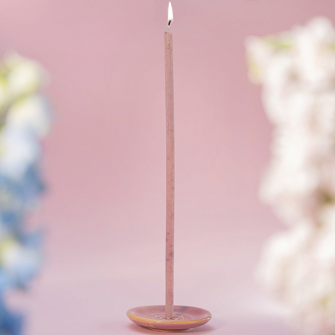картинка Подсвечник. Серия 01. Розовый кварц 
