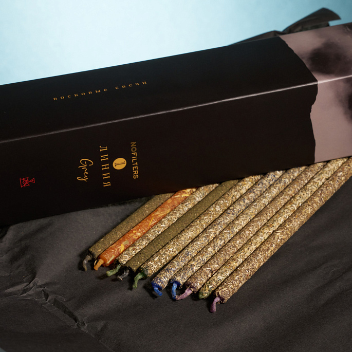 картинка Набор свечей 1 ЛИНИЯ. GREY (Деньги) 