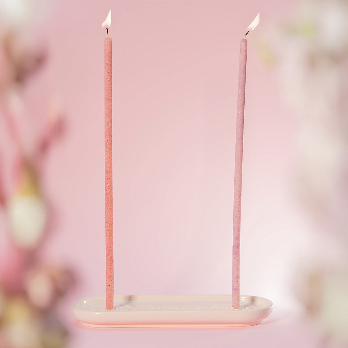 картинка Подсвечник. Серия 07. Розовый кварц 