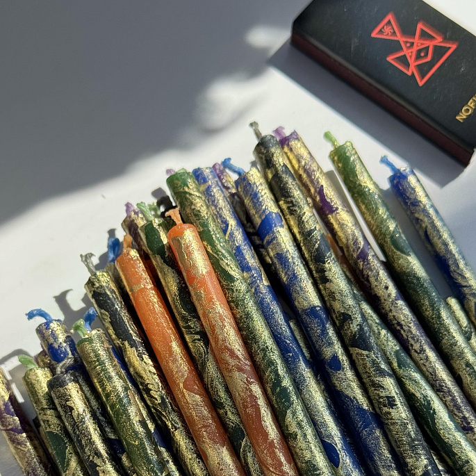 картинка Набор восковых свечей Candles to go Grey (Свечи с собой), 40 шт. от магазина NOFILTERS