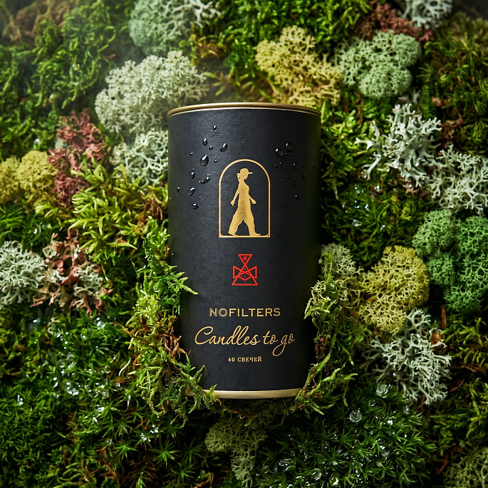 картинка Набор восковых свечей Candles to go Grey (Свечи с собой), 40 шт. от магазина NOFILTERS