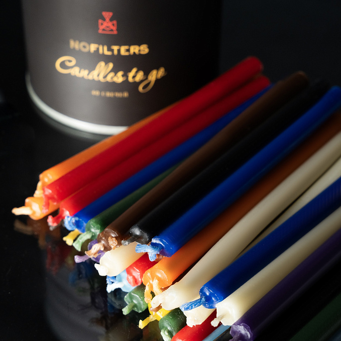 картинка Набор восковых свечей Candles to go (Свечи с собой), 40 шт. от магазина NOFILTERS
