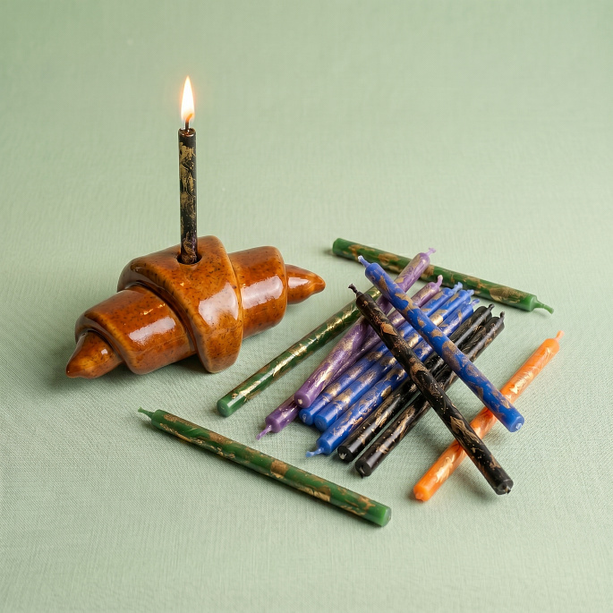 картинка Набор восковых свечей Candles to go Grey (Свечи с собой), 40 шт. от магазина NOFILTERS